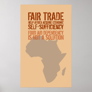 Poster com mensagem de comércio equitativo