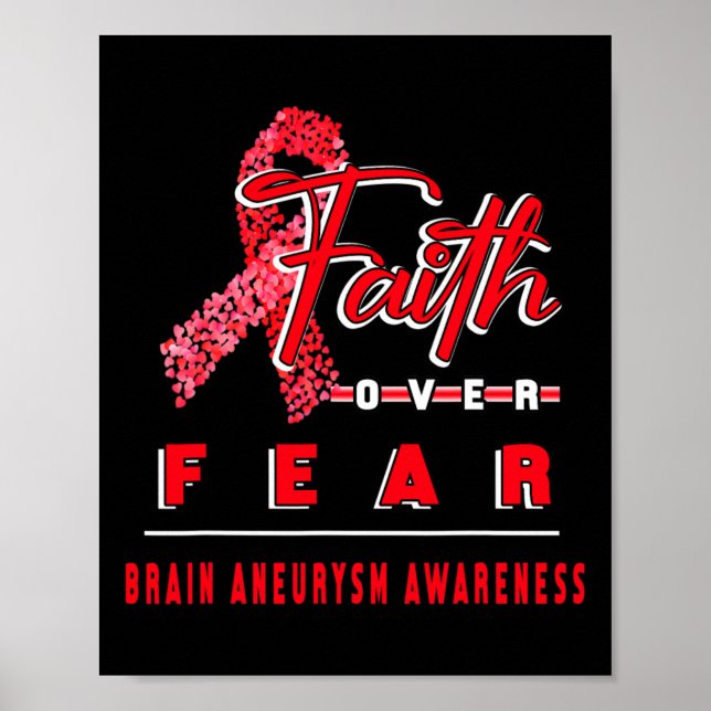 POSTER COM O ANEURYSM CÉREBRO SENSIBILIZANDO A FÉ SEMPRE  (Frente)