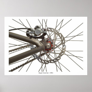 Poster com o cubo de roda da bicicleta