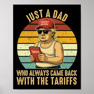 Poster Com O Dia de os pais De Trump Engraçado Da Tarifa