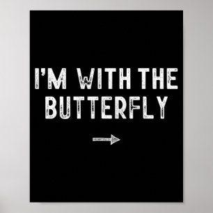 Poster Com o Fato de Borboleta Combinando com o Preguiços
