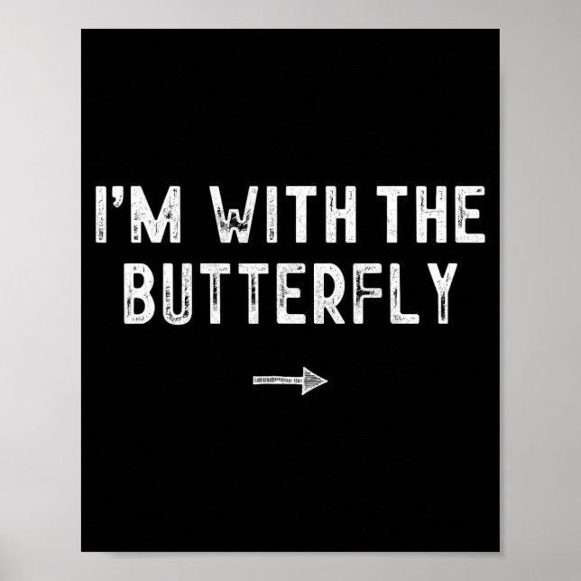 Poster Com o Fato de Borboleta Combinando com o Preguiços (Frente)