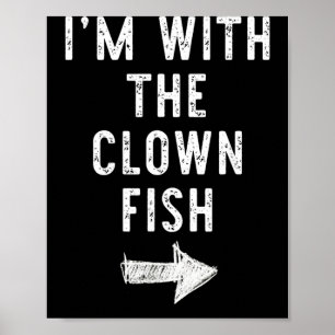 Poster Com o Peixe Palhaço Fantasia de Casal Engraçada de