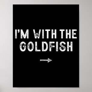 Poster Com o Traje de Peixe Dourado Combinando Halloween