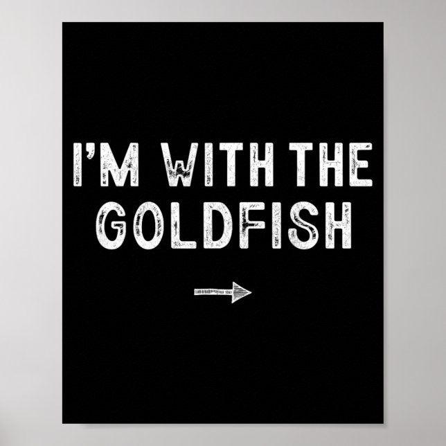 Poster Com o Traje de Peixe Dourado Combinando Halloween  (Frente)