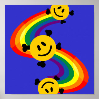 Póster com ossos cruzados