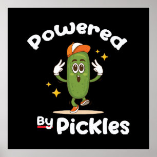 Poster Com Poder de Picles Comida Picles Engraçado