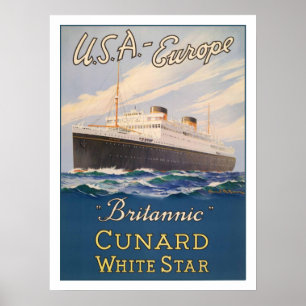 Poster com Poster de propaganda de navio cruzeiro