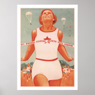 Poster com propaganda de União Soviética do