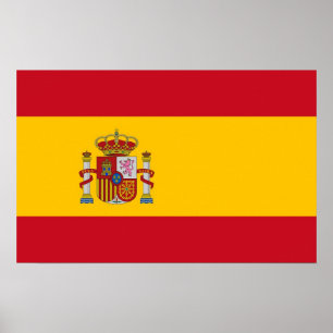 Poster com Sinalizador de Espanha