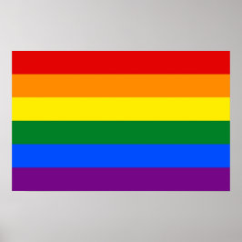 Poster com Sinalizador LGBT Rainbow