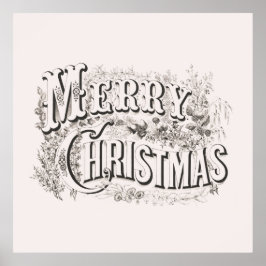 POSTER COM TEXTO DE "NATAL DE MERRY" DA VINTAGEM