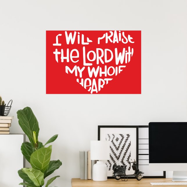 Poster Com todo o meu coração (Escritório em casa)
