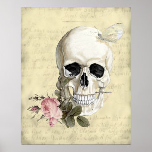 Póster Com um rosa entre meus dentes