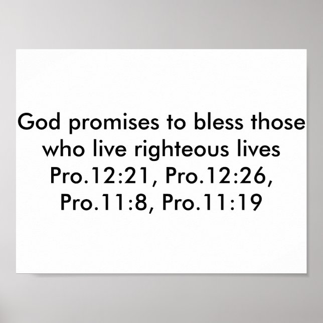 Poster com versos de bíblia (Frente)