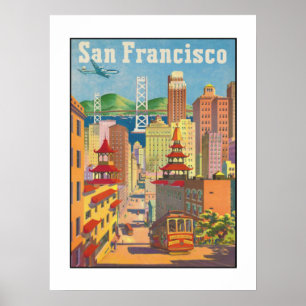 Poster com Vintage San Francisco Motive