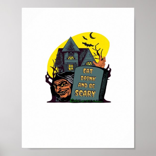 Poster Coma, Beba e Seja Assustador Clássico Simples (Frente)