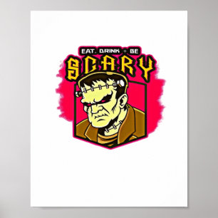 Poster Coma Beba E Seja Assustador Frankenstein Criação D