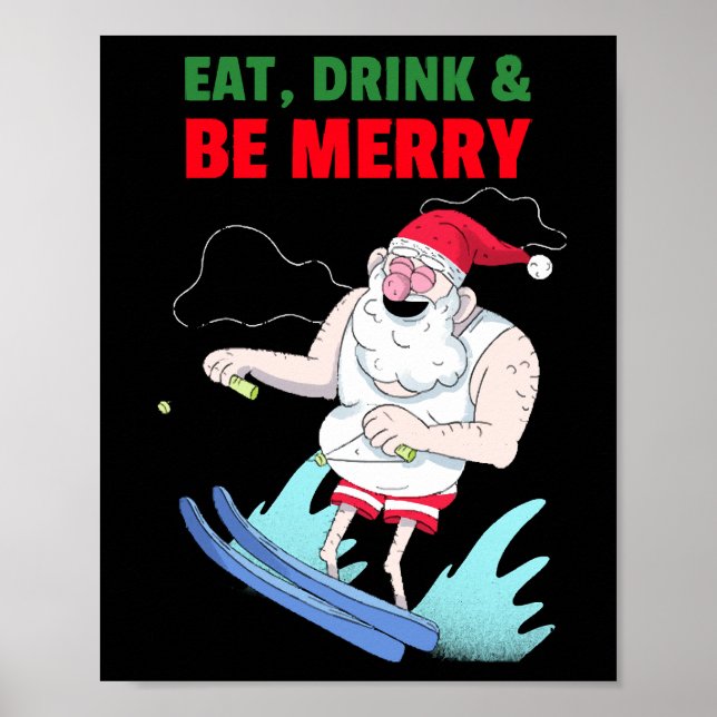 Poster Coma, Beba & Se Divirta Natal (Frente)