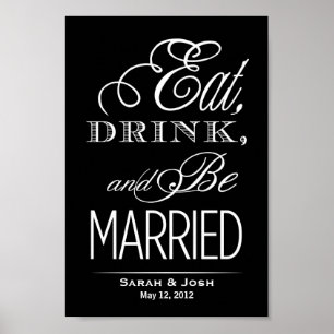 Póster Coma, beba, seja casado