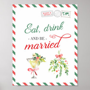 Poster Coma Bebida Case Noivado De Casamento De Natal