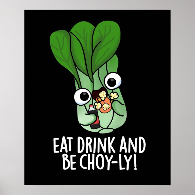 Poster Coma Bebida E Seja Engraçada Com Engraçado, Veggie (Frente)