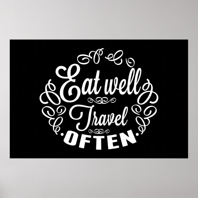 Poster Coma bem o viagem frequentemente (Frente)