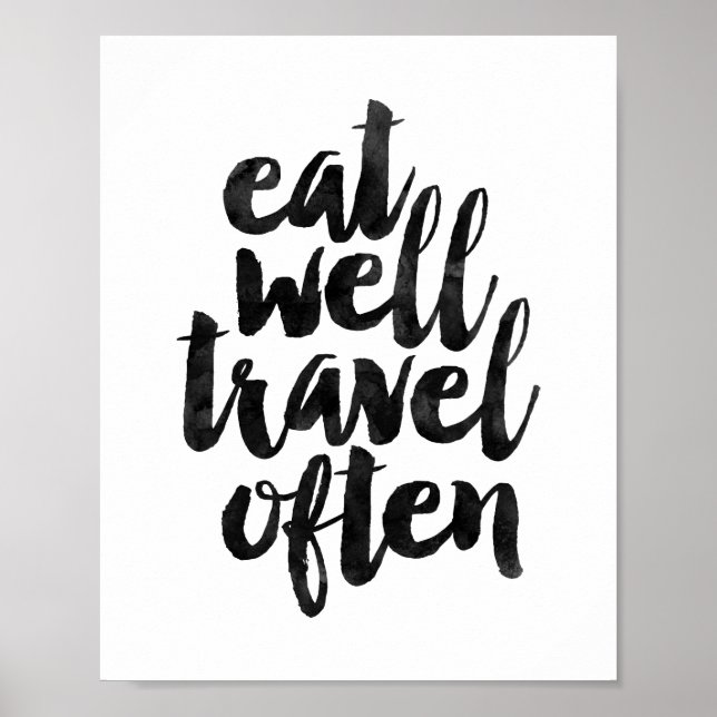 Póster Coma bem Viagem frequentemente (Frente)