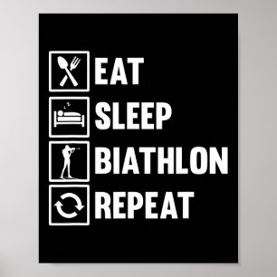 Poster Coma Biatlo De Sono Motivo Repetido Para Um Biatle