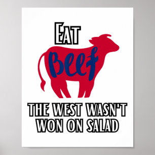 Poster Coma carne que o Ocidente não ganhou em uma salada
