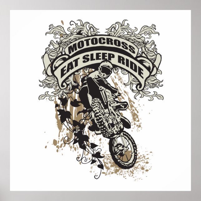 Póster Coma, Dorme, Rode Motocross (Frente)