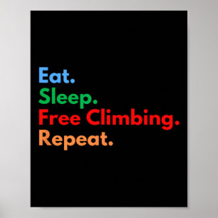 Poster Coma Dormir Escalada Livre Repita Escaladores Livr