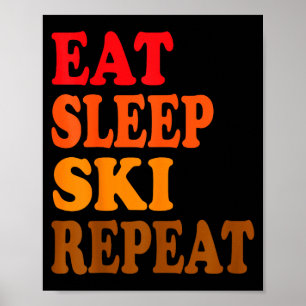 Poster Coma dormir esqui repetir inverno montanhas lodge