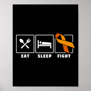 Poster Coma Durma Lute Leucemia Câncer no Sangue Conscien