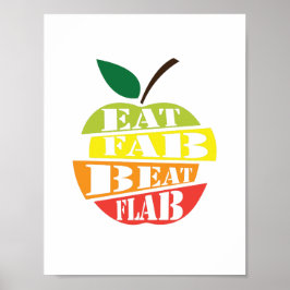 Poster Coma fab, supere a flacidez citação design
