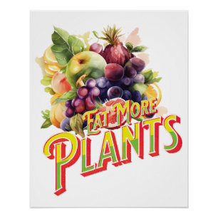 Póster Coma mais plantas
