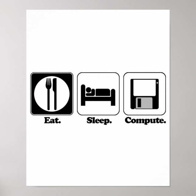 Póster coma o computador de repouso (Frente)