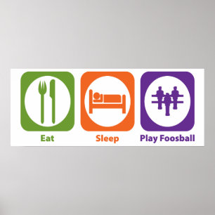 Póster Coma o jogo Foosball do sono