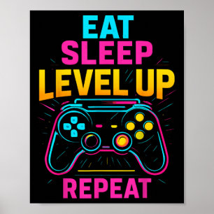 Poster Coma o nível de latência para cima Repita o jogo d