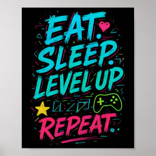 Poster Coma o nível de latência para cima Repita o jogo d