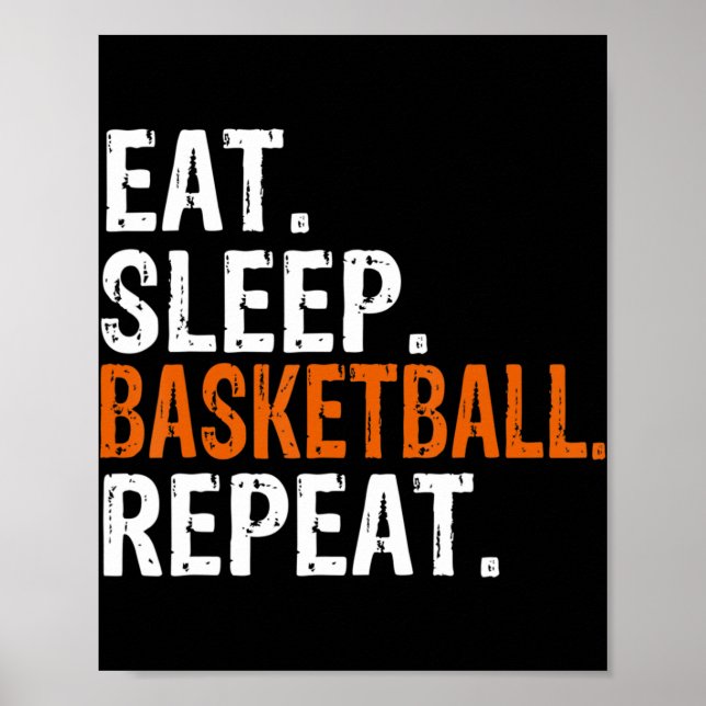 Poster Coma o Presente Repetitivo de Basquete no Sono (Frente)