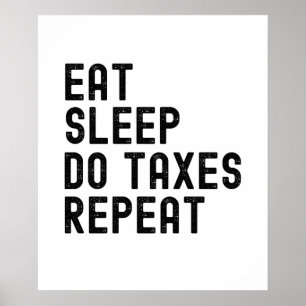 Poster Coma o sono, os impostos repetem contadores aflito