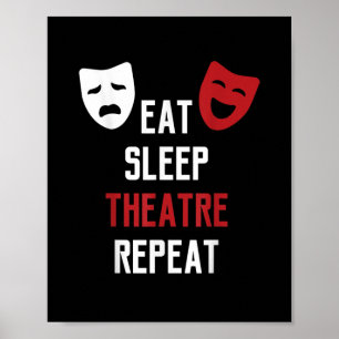 Poster Coma o teatro do sono Repetir Presente Musical