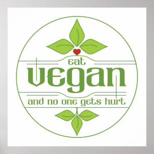 Póster Coma o Vegan e ninguém obtem ferido