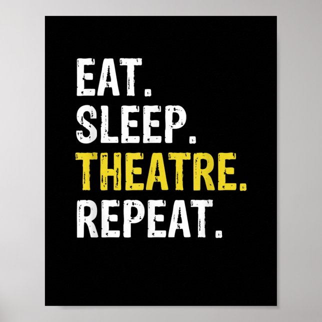 Poster Coma Presente de Drama do Ator Repetitivo no Teatr (Frente)