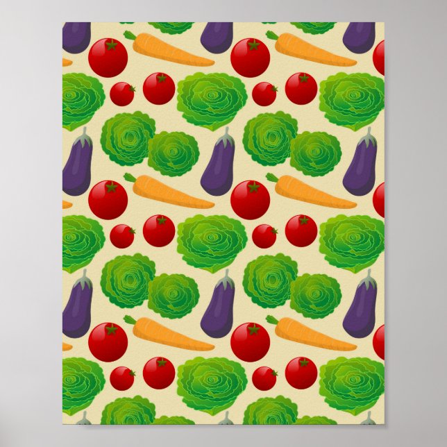 Poster Coma seus vegetais (Frente)