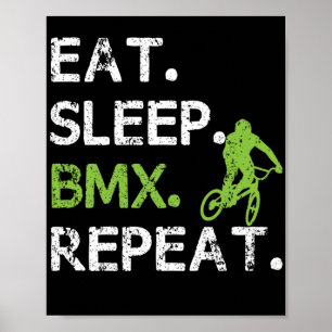Poster Coma Sleep BMX Frestyle ciclando sarcasmo