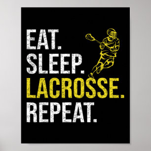 Poster Coma Sleep Lacrosse Repete Equipe Esportiva Oferec