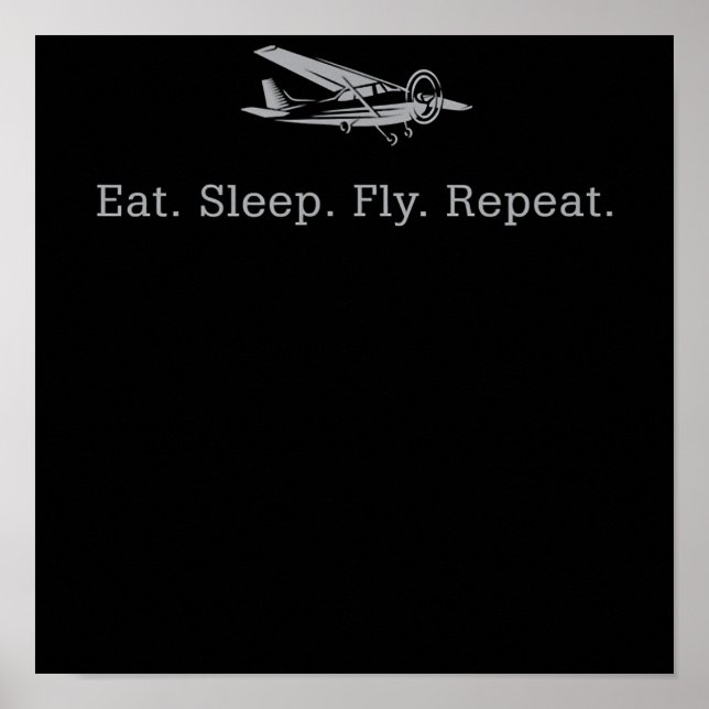 Poster Coma Sono Drones Voadores Repetir Presente Aviador (Frente)