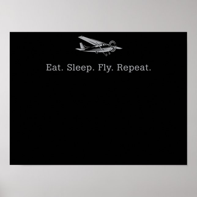 Poster Coma Sono Drones Voadores Repetir Presente Aviador (Frente)